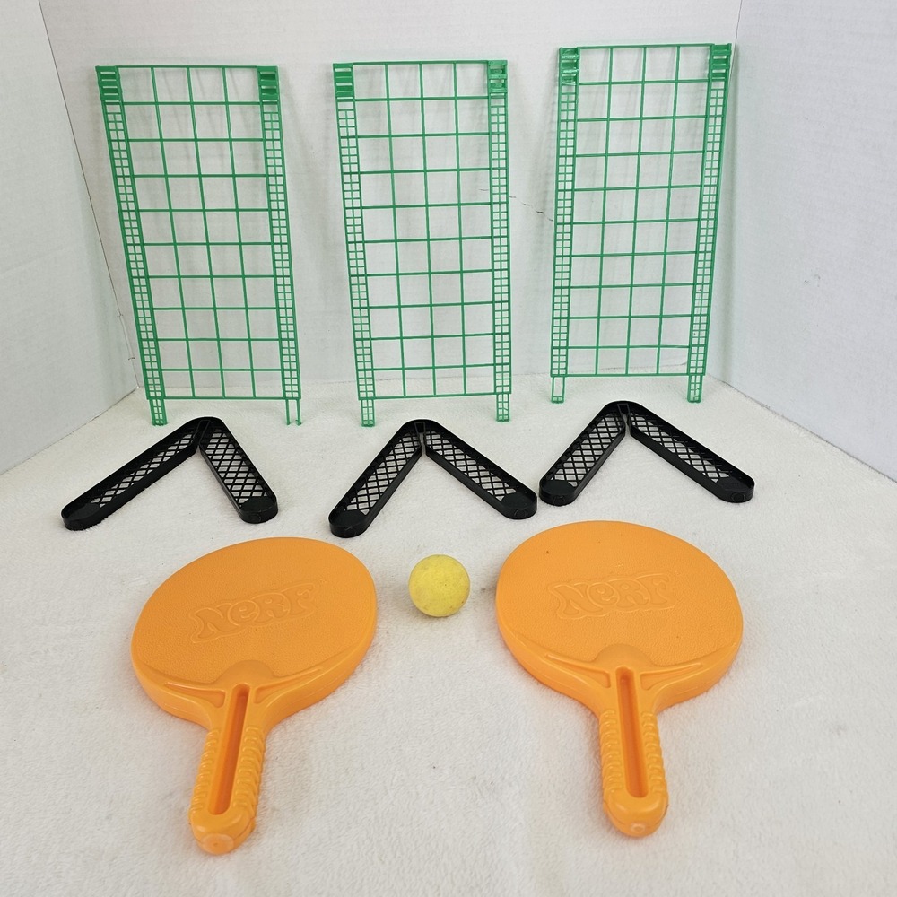 Vintage Nerf Ping Pong Table Tennis Paddles Net Stand Vintage Nerf Ping Pong